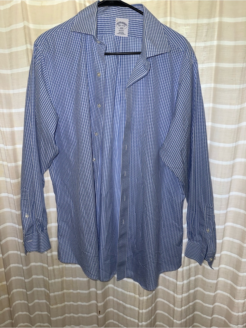Brooks Brothers Light Blue Gingham Dress Shirt
